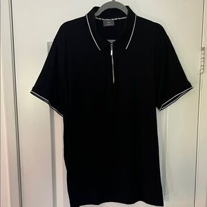 H&M Black Polo with White Accents